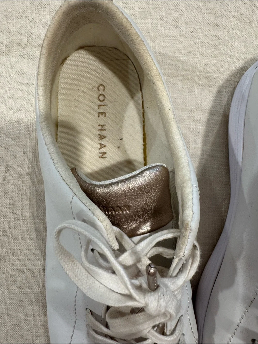 Cole Haan White Leather Women's Casual Sneakers - Sleek Everyday Comfort